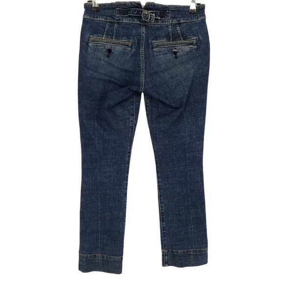 Pilcro Anthropologie Sailor Jeans Slim Straight Ankle Dark Wash Denim - Picture 4 of 10